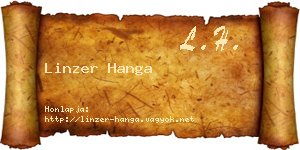 Linzer Hanga névjegykártya